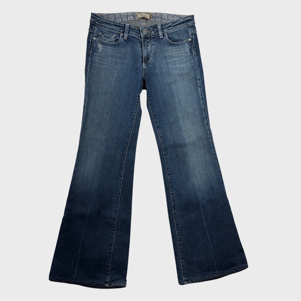 PAIGE Women's Boot Cut Jeans - Dark Blue